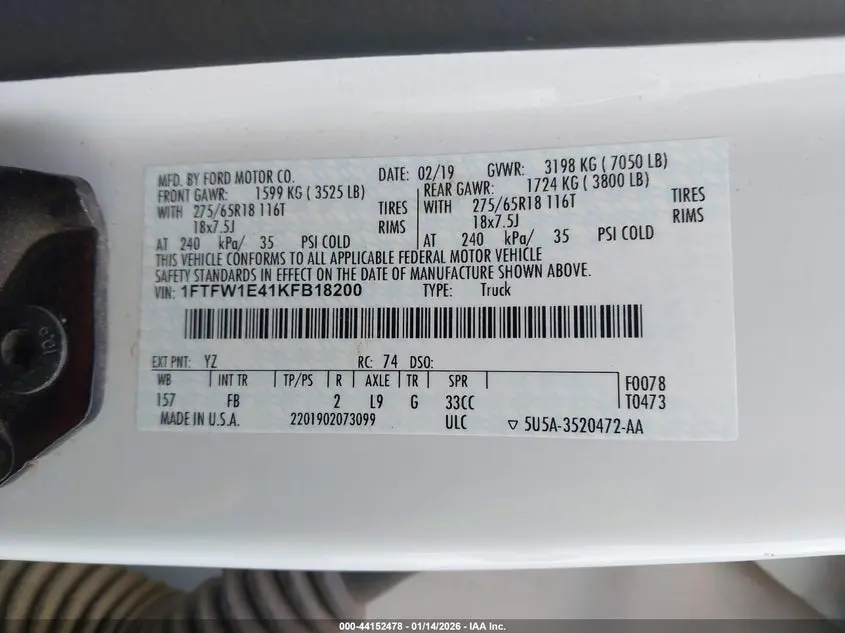 2019 FORD F-150 XLT
