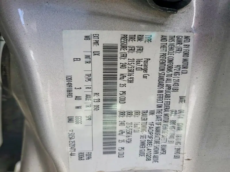 2014 FORD FOCUS SE  