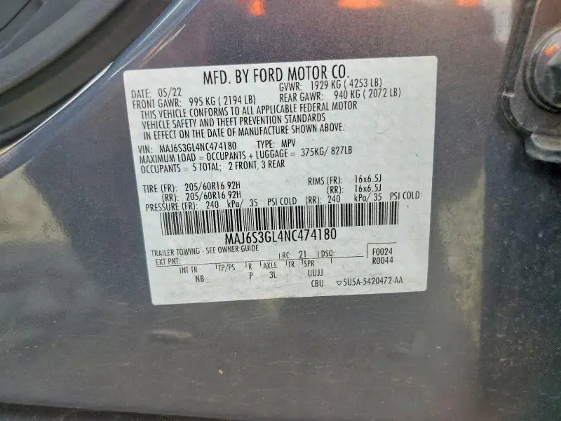 2022 FORD ECOSPORT SE  