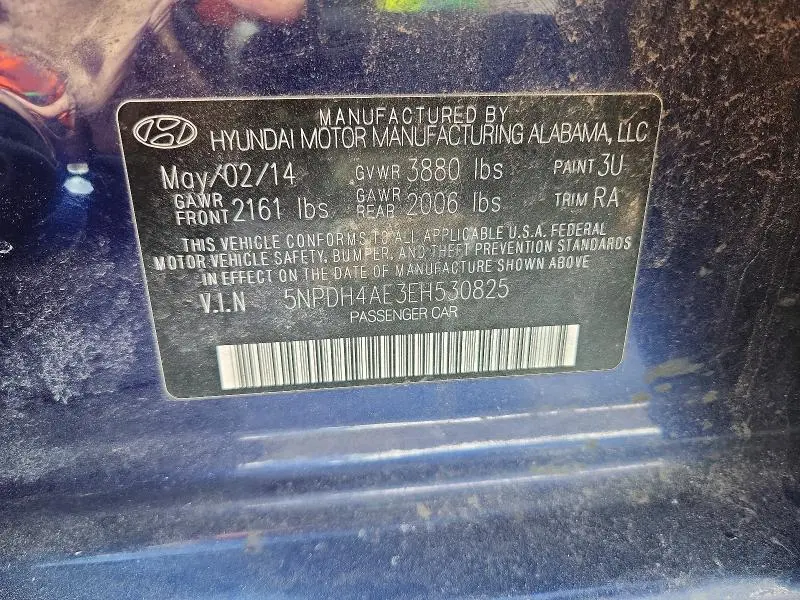 2014 HYUNDAI ELANTRA SE  