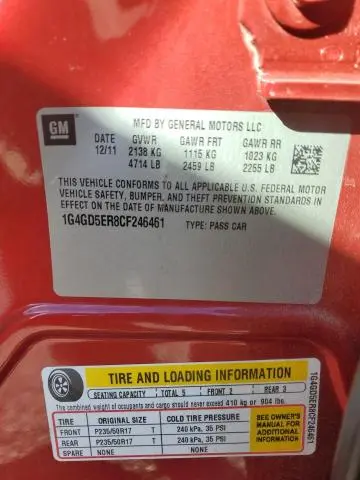 2012 BUICK LACROSSE PREMIUM  