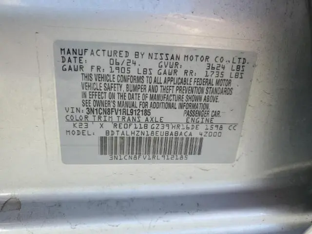 2024 NISSAN VERSA SR  