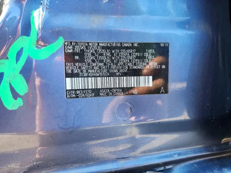 2011 TOYOTA RAV4 BASE  