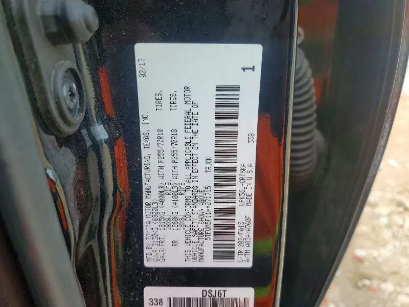 2017 TOYOTA TUNDRA SR  