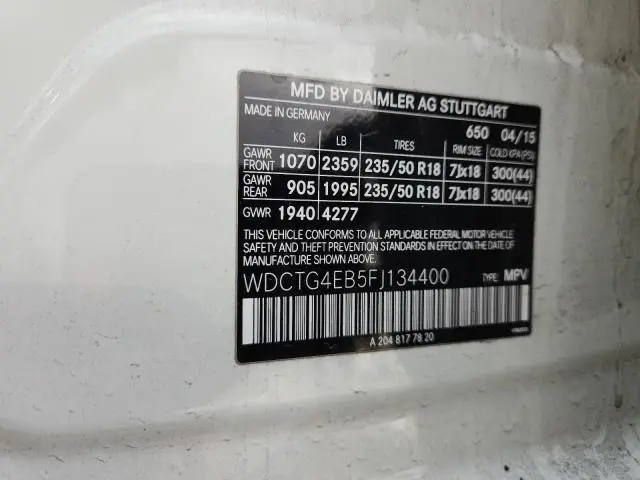 2015 MERCEDES-BENZ GLA 250  