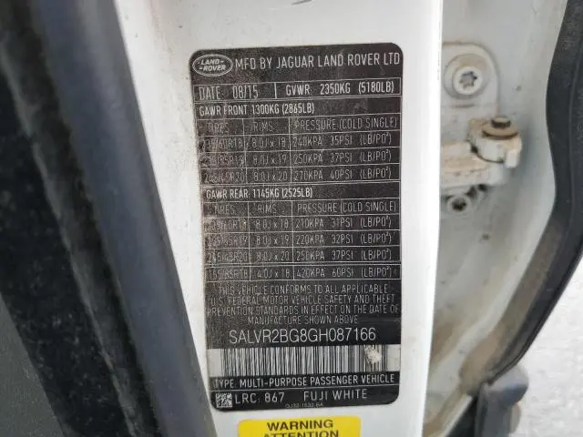 2016 LAND ROVER RANGE ROVER EVOQUE HSE  