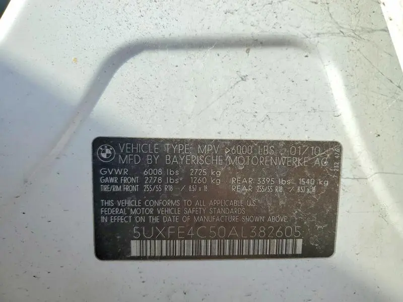 2010 BMW X5 XDRIVE30I  