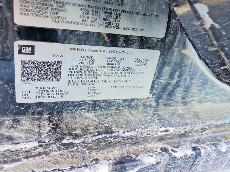 2020 GMC SIERRA K1500  