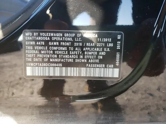 2013 VOLKSWAGEN PASSAT SEL