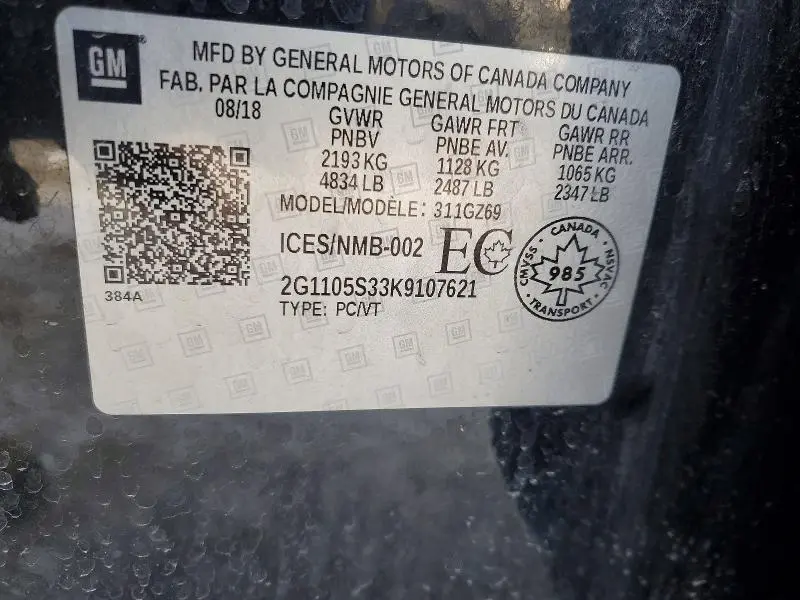 2019 CHEVROLET IMPALA PREMIER  