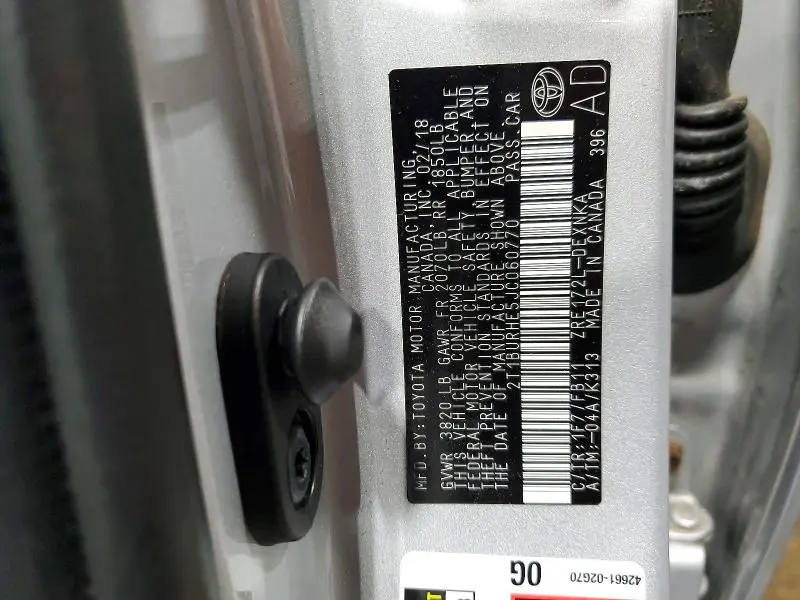 2018 TOYOTA COROLLA LE  