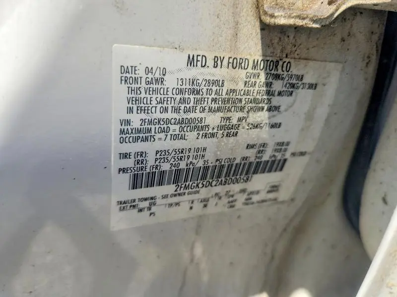 2010 FORD FLEX LIMITED  