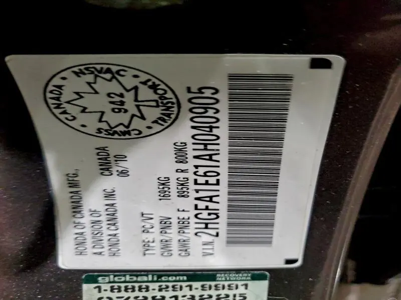 2010 HONDA CIVIC LX-S  