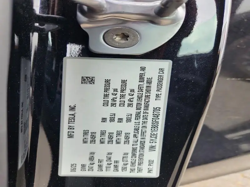 2025 TESLA MODEL 3   