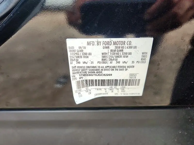 2018 FORD EXPLORER SPORT  