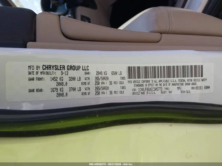 2014 JEEP GRAND CHEROKEE LIMITED
