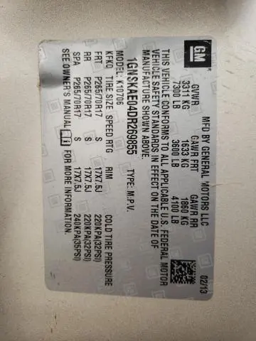 2013 CHEVROLET TAHOE K1500 LS  