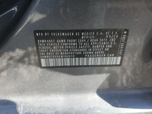 2019 VOLKSWAGEN JETTA S