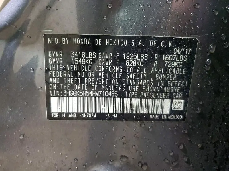 2017 HONDA FIT LX  