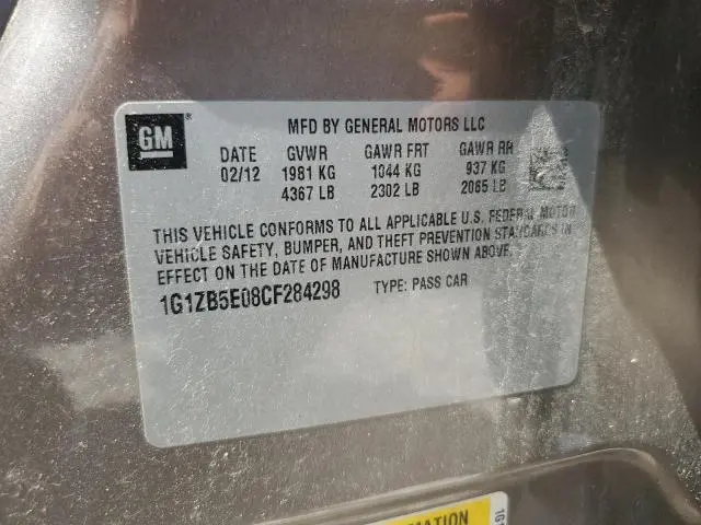 2012 CHEVROLET MALIBU LS  