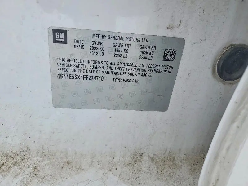 2015 CHEVROLET MALIBU 2LT  