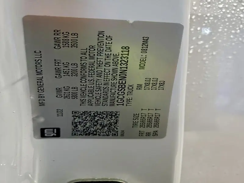 2022 CHEVROLET COLORADO   