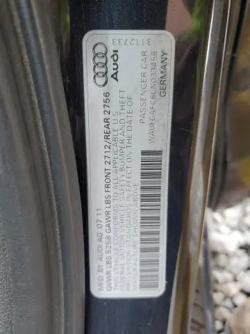 2012 AUDI A6 PREMIUM  