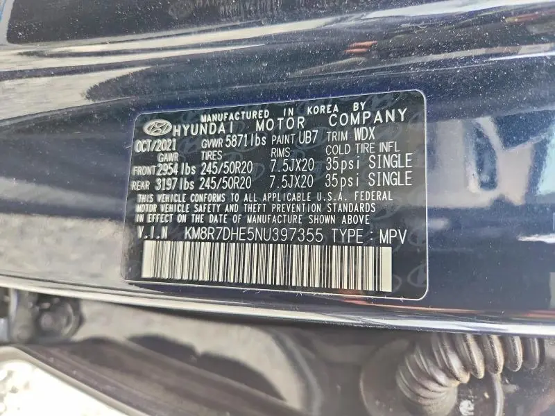 2022 HYUNDAI PALISADE CALLIGRAPHY  