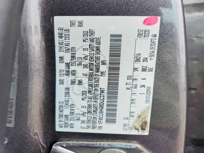 2013 FORD ESCAPE SEL  