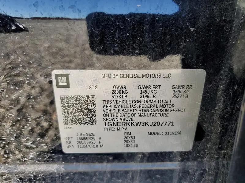 2019 CHEVROLET TRAVERSE PREMIER  