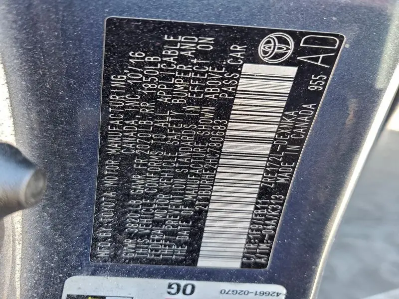 2017 TOYOTA COROLLA L  