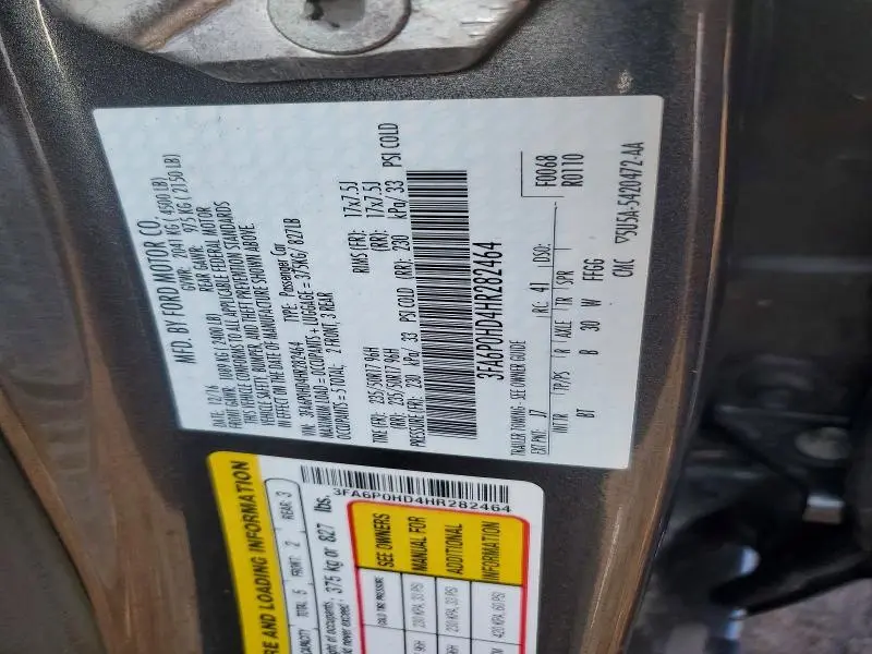 2017 FORD FUSION SE  