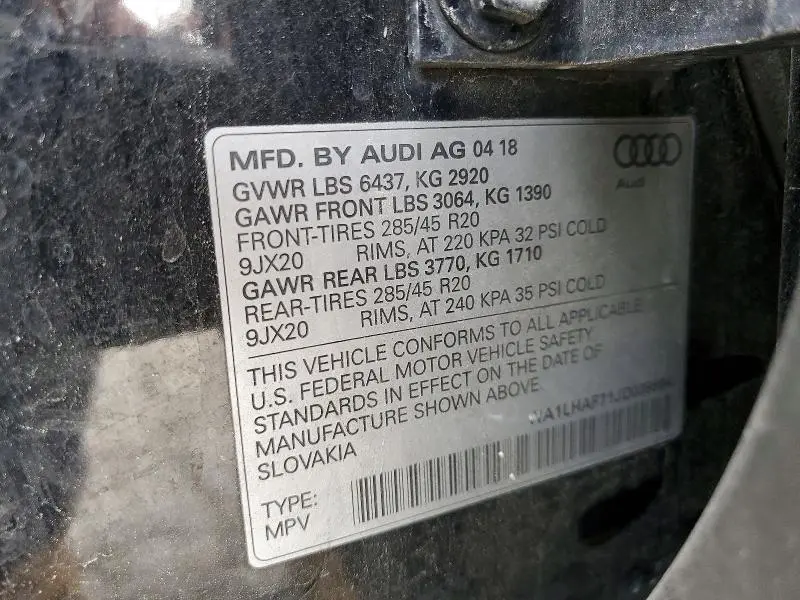 2018 AUDI Q7 PREMIUM PLUS  