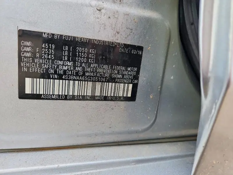 2016 SUBARU LEGACY 2.5I  