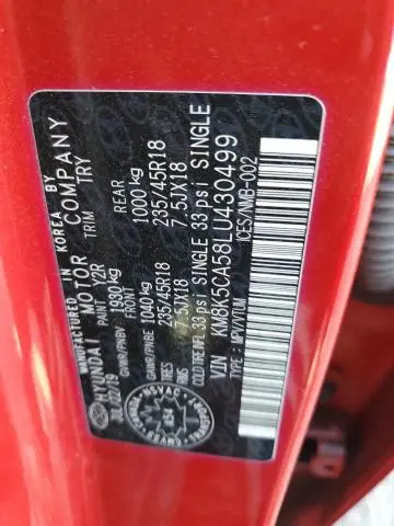 2020 HYUNDAI KONA ULTIMATE  