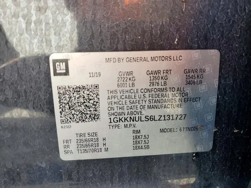 2020 GMC ACADIA SLT  