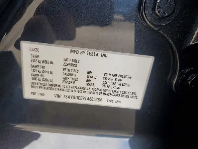 2026 TESLA MODEL Y   