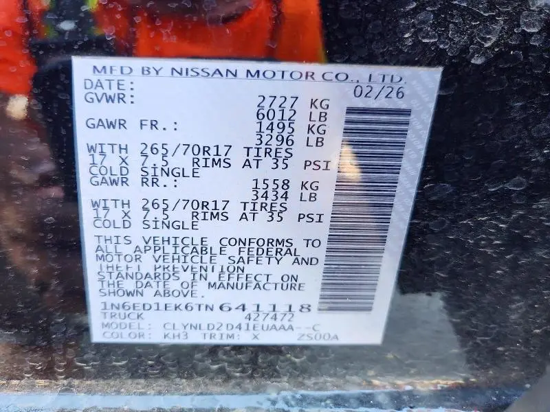2026 NISSAN FRONTIER PRO-4X  