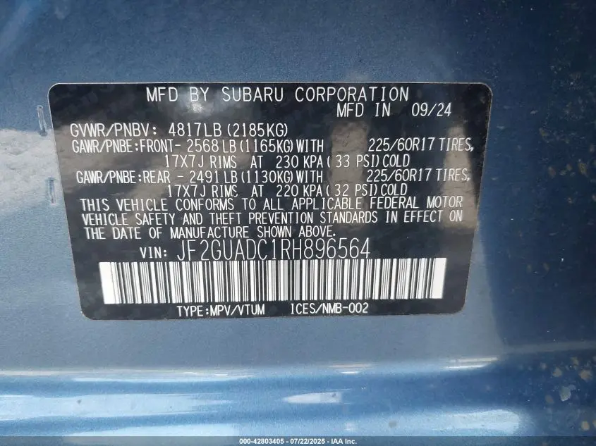 2024 SUBARU CROSSTREK PREMIUM