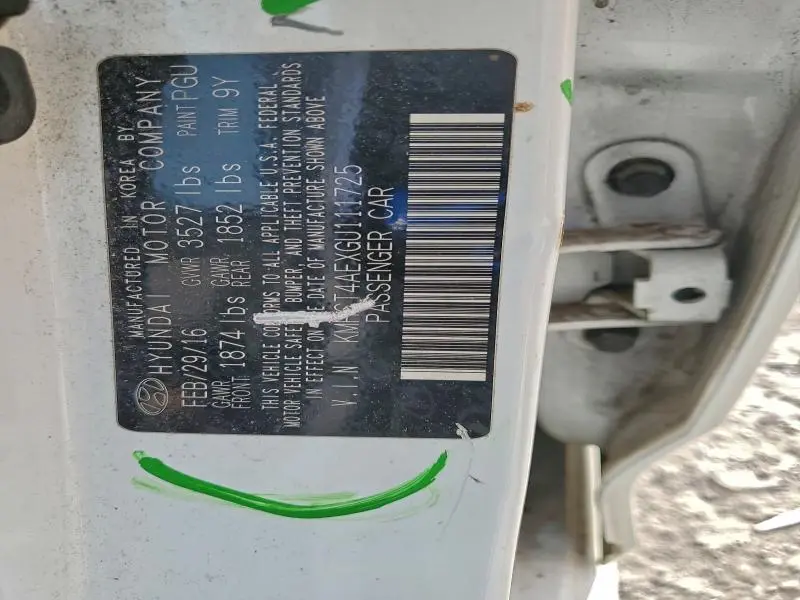 2016 HYUNDAI ACCENT SE  