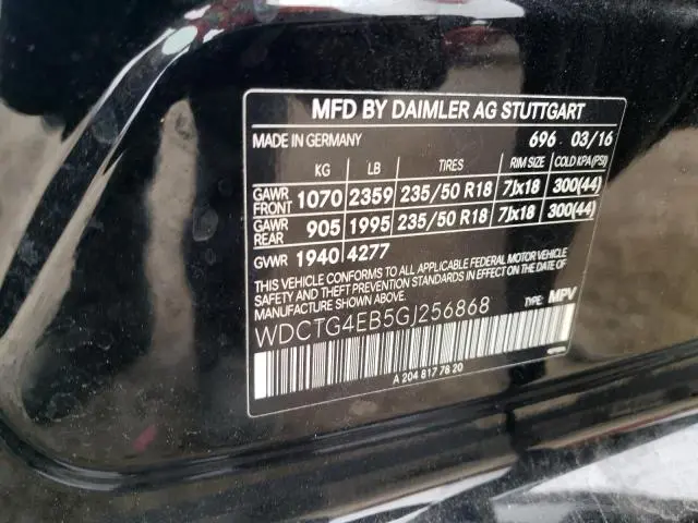 2016 MERCEDES-BENZ GLA 250  