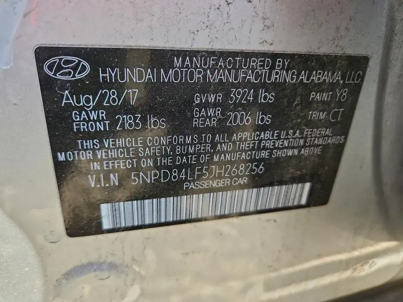 2018 HYUNDAI ELANTRA SEL  