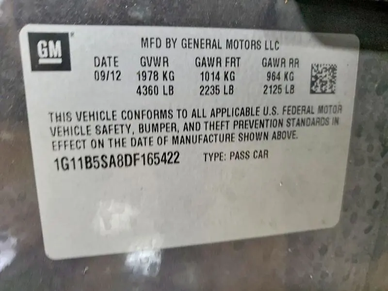 2013 CHEVROLET MALIBU LS  