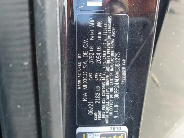 2021 KIA FORTE FE  