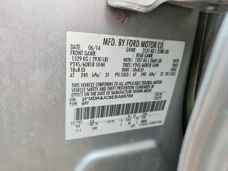 2014 FORD EDGE SEL  