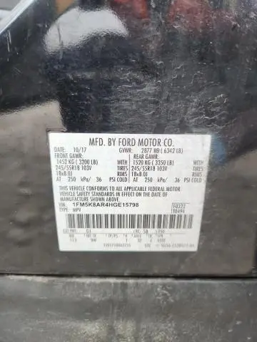 2017 FORD EXPLORER POLICE INTERCEPTOR  