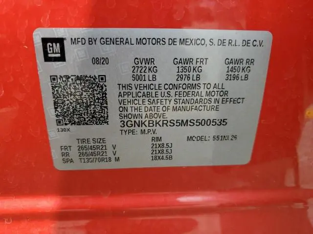 2021 CHEVROLET BLAZER RS