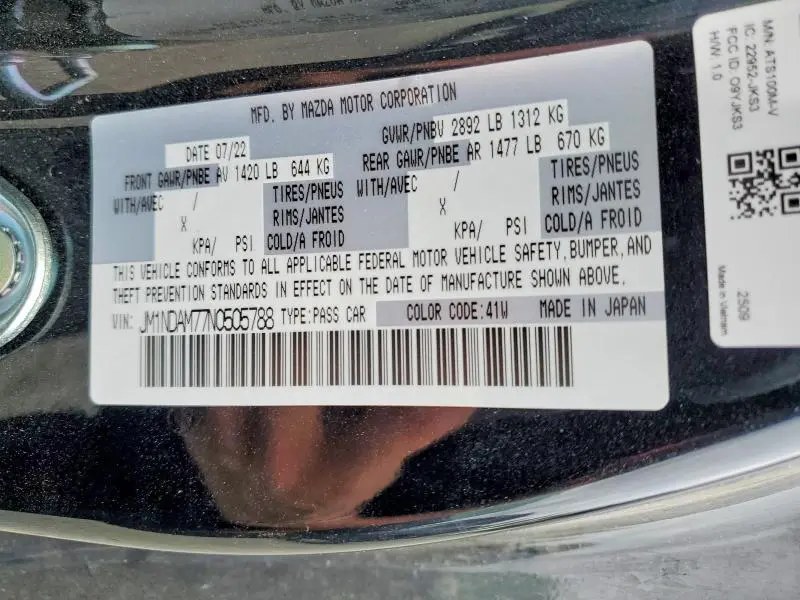 2022 MAZDA MX-5 MIATA GRAND TOURING  