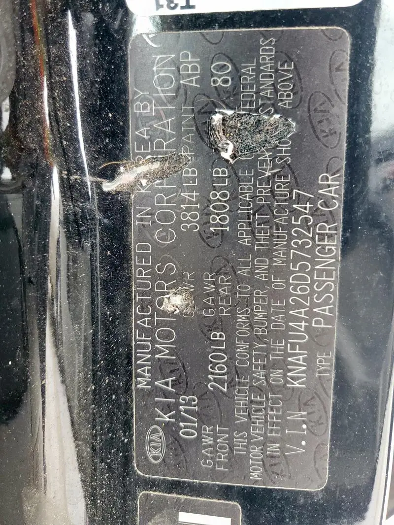 2013 KIA FORTE EX  