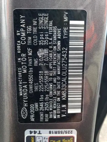 2020 HYUNDAI TUCSON LIMITED  